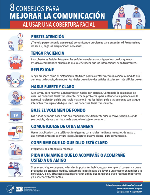 8 consejos para mejorar la comunicación al usar una cobertura facial